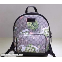 Buy Discount Gucci GG Supreme Small Backpack Bag 427042 Blooms Green