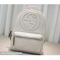 Fashion Luxury Gucci Soho Leather Chain Backpack 431570 White