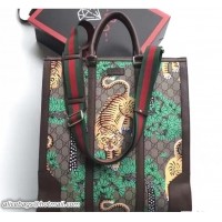 Buy Luxury Gucci GG Supreme Tote Bag 406387 Bengal Green 2016