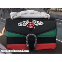 Duplicate Gucci mini Dionysus Shoulder Bag 400249 Black&Red&Green