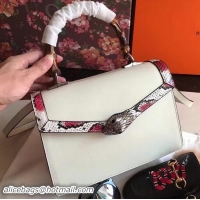 Grade Quality Gucci Lilith Leather Top Handle Bag 453751 White