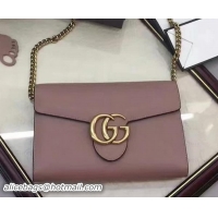 Popular Style Gucci GG Marmont Leather mini Chain Bag 401232 Grey