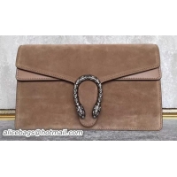 1:1 aaaaa Gucci Dionysus Suede Leather Clutch 415156 Khaki