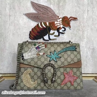 Most Popular Gucci Dionysus GG Supreme Canvas Shoulder Bag 4003348 Brown