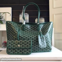 Fashion 2016 Goyard Latest Style Anjou Reversible Bag GM 2398 Green