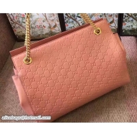 Popular Style Gucci Soft Signature Shoulder Large Bag 453771 Pink