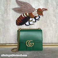 Traditional Specials Gucci GG Original Marmont Leather Shoulder Bag 431384A Green