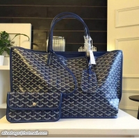 Free Shipping Goyard Latest Style Anjou Reversible Bag GM 2398 Dark Blue