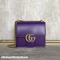 Unique Discount Gucci GG Original Marmont Leather Shoulder Bag 431384A Purple