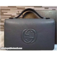 Good Quality Gucci Soho Leather Travel Document Case 336286 Gray