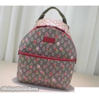 Grade Gucci Children'S GG Supreme Canvas Backpack 271327 Strawberry