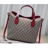 Purchase Gucci GG Supreme Small Top Handle Tote Bag 429147 Red/Fuchsia