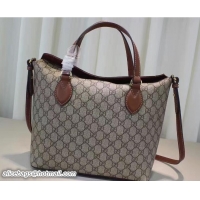 Popular Style Gucci GG Supreme Small Top Handle Tote Bag 429147 Brown