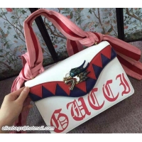 Good Product Gucci Dragon Leather Shoulder Small Bag 466404/462345 White