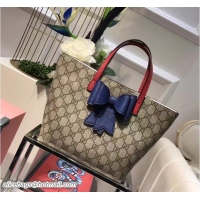 Unique Gucci Children'S GG Supreme Canvas Bow Tote Bag 457232 Blue