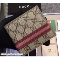 Comfortable Gucci GG Supreme Canvas Web Wallet 138042 01