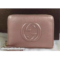 Classic Hot Gucci Soho Leather Disco Small Wallet 351484 Pink Gold