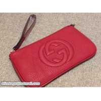 Grade Gucci Soho Leather Wrist Wallet 295840 Red