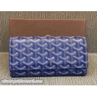 New Fashion Discount Goyard Long Purse 020112 Dark Blue