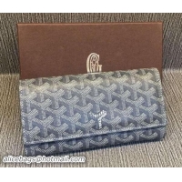 Grade Quality Goyard Long Purse 020112 Dark Grey