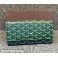 New Design 2016 Goyard Long Purse 020112 Green