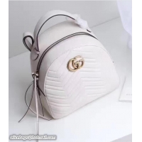 Traditional Discount Gucci GG Marmont Quilted Leather Backpack 476671 White