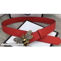 Well Crafted Gucci Supreme Canvas And Leather Reversible GG Belt Red G7220