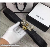 Unique Gucci Supreme Canvas And Leather Reversible GG Belt Black G7220