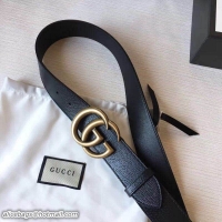 High Quality Gucci Original Leather 3.5CM Belt G68884 Black