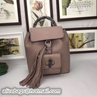 Expensive GUCCI Calfskin Leather Backpack 387149 Pink