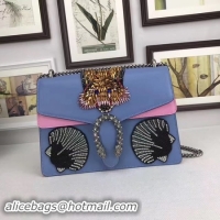 Good Quality Gucci Dionysus Lichee Original Leather Shoulder Bag 403348 Blue