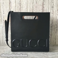 Top Design Gucci Ghost Calfskin Leather Shopper Bag 414476 Black