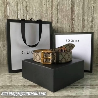 Crafted Gucci 4.0cm Original Suede Leather Belt 17418E