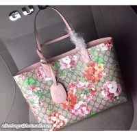 Duplicate Gucci GG Blooms Reversible Leather Tote Medium Bag 368568 Pink