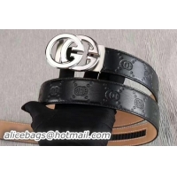 Stylish Gucci 34mm Leather Belt GG0802 Black