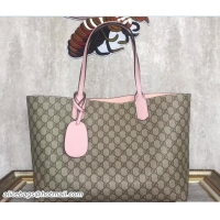 Classic Hot Gucci Reversible GG Leather Tote Medium Bag 368568 Pink