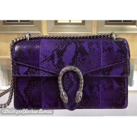 Cheap Price Gucci Dionysus Python Pattern Calfskin Shoulder Small Bag 400249 Purple 2017