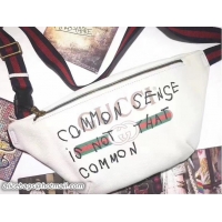 Good Quality Gucci Coco Capitán Vintage Logo Belt Bag 493869 White 2017