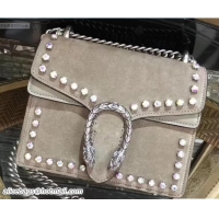 Unique Style Gucci Mini Dionysus Crystal Suede Shoulder Bag 421970 Apricot 2017