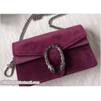 Unique Style Gucci Dionysus Chain Super Mini Bag 476432 Velvet Bordeaux 2017