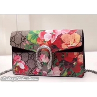 Duplicate Gucci Dionysus Chain Super Mini Bag 476432 GG Red Blooms Black