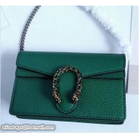 Good Product Gucci Dionysus Chain Super Mini Bag 476432 Leather Green 2017