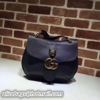 Unique Style Gucci GG Marmont Leather Shoulder Bag 409154 Black