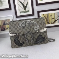 Good Product Gucci Dionysus Embroidered Shoulder Bag 403348 Grey