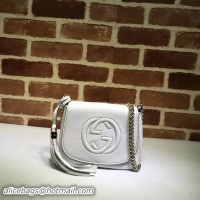 Original Cheap Gucci Soho Chain Shoulder Bag Calfskin Leather 323190 White