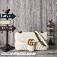 Discount Gucci Now GG Marmont Matelasse Shoulder Bag 443496 OffWhite