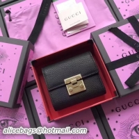 Classic Specials Gucci Calfskin Leather Padlock Wallet 453155 Black