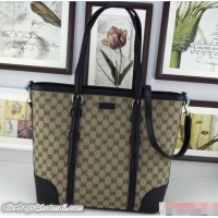 Popular Style Gucci Original GG Canvas Tote Large Bag 387602 Black