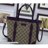 Good Looking Gucci Original GG Canvas Tote Small Bag 387603 Purple