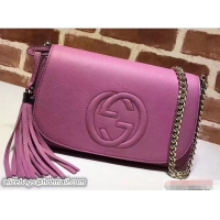 Classic Hot Gucci Soho Leather Shoulde Bag 336752 Pink